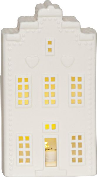 Lichthaus Vinter Keramik LED warmweiß H 16cm Timer Batterie