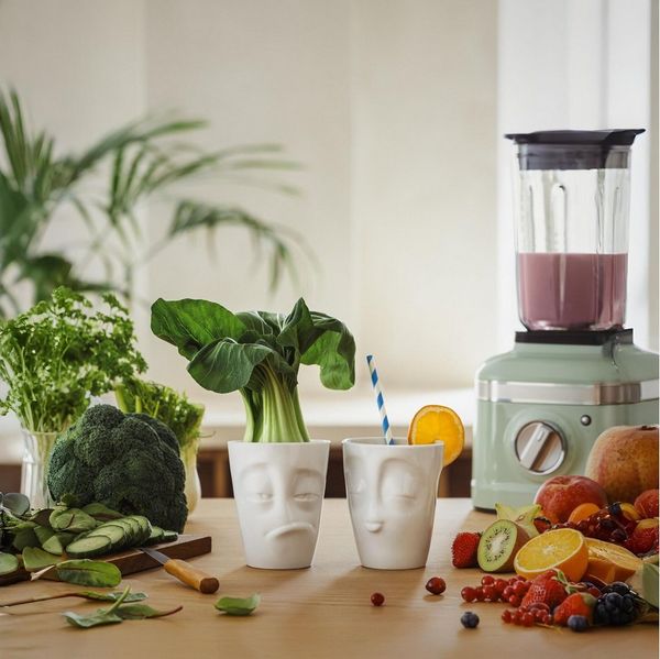 Fiftyeight Products Becher-Set Nr. 4 küssend/verpennt weiß 350 ml