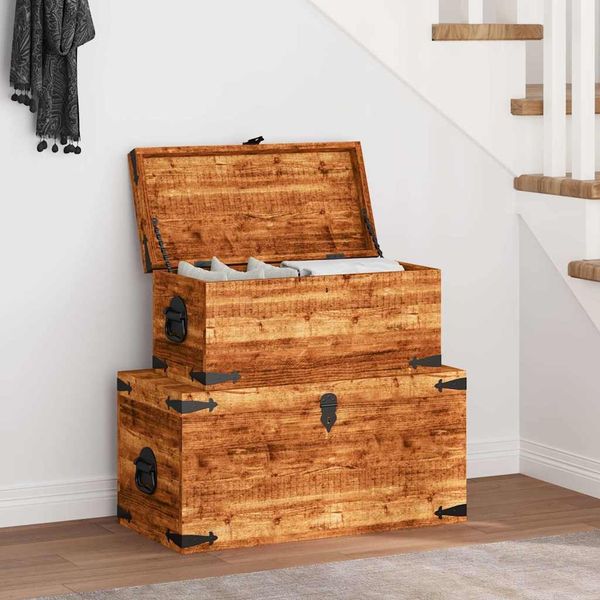vidaXL 2-tlg. Truhen-Set Raues Mangoholz 241634
