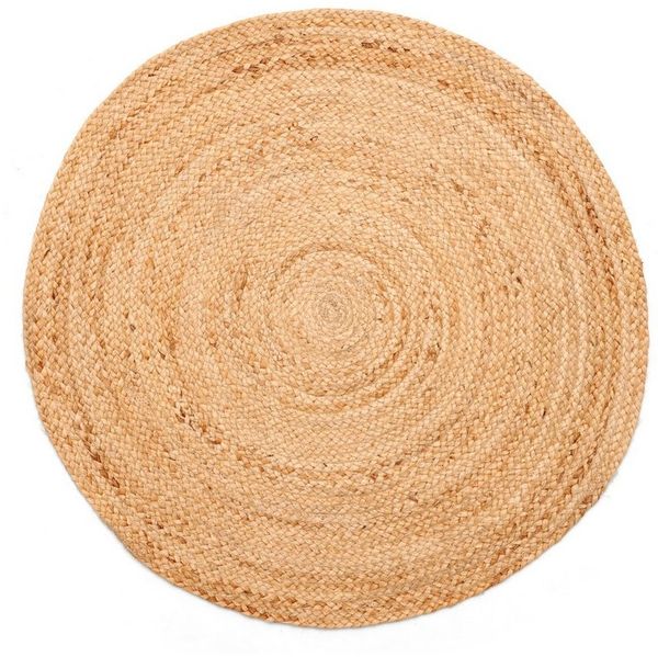 Wohnando Teppich MY-RUG Nitin, aus 100% Jute 60x40cm, rechteckig, Höhe: 10 mm, handgewebt, Natürliches Material, Boho-Stil, wendbar