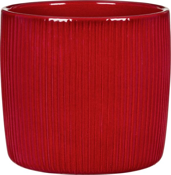 Scheurich Übertopf chili rot 13,5 x 13,5 cm Keramik
