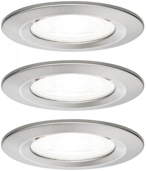 Paulmann No. 92979 LED Einbauleuchte Nova rund 3x6,5W GU10 Eisen 4000K IP44
