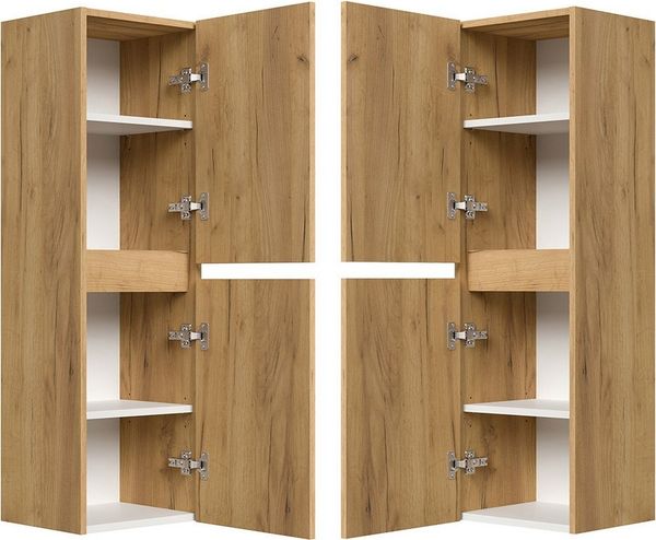 Lomadox Midischrank LIVIGNO-02 112cm hoch, wandhängend, Eiche