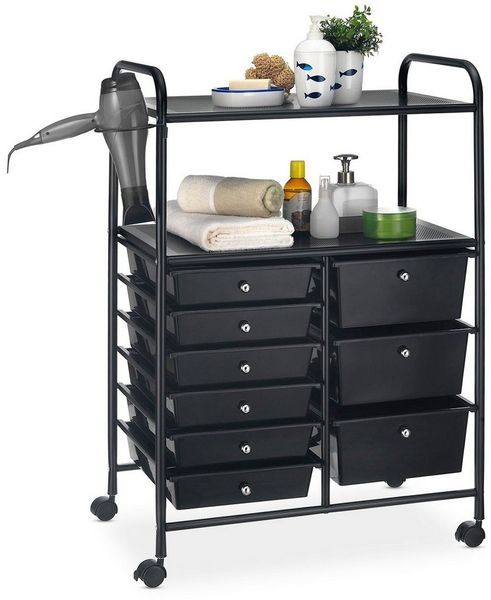 IDIMEX Beistellwagen MARITA, Rollwagen Kosmetik Badregal Beistellwagen Friseurwagen Rollcontainer 9
