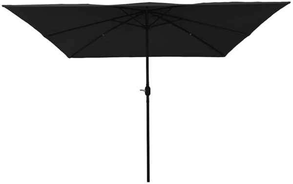 vidaXL Garten-Sonnenschirm Schwarz 295 x 295 x 245 cm 42003658
