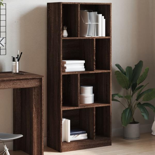 vidaXL Bücherregal Braun Eichen-Optik 57x28,5x141 cm Holzwerkstoff 848002