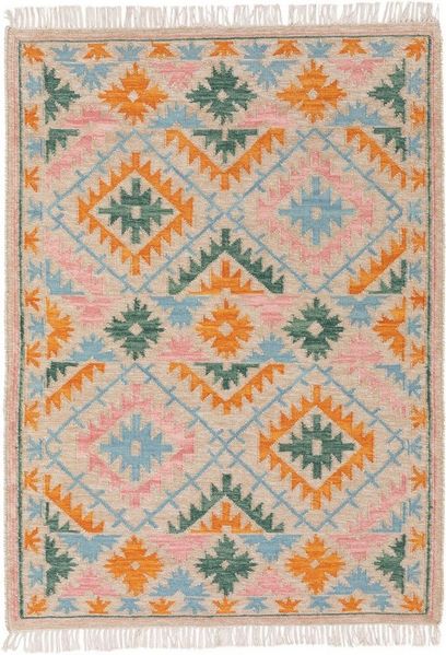 benuta Teppich Zohra, rechteckig, Höhe: 5 mm, Wolle, handgewebt, Kelim, Ethno-Style, Wohnzimmer