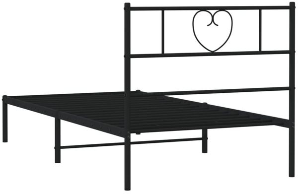 vidaXL Bettgestell mit Kopfteil Metall Schwarz 100x190 cm 355457 Bild 7