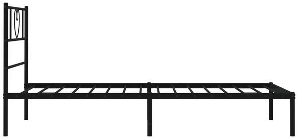 vidaXL Bettgestell mit Kopfteil Metall Schwarz 100x190 cm 355457 Bild 6
