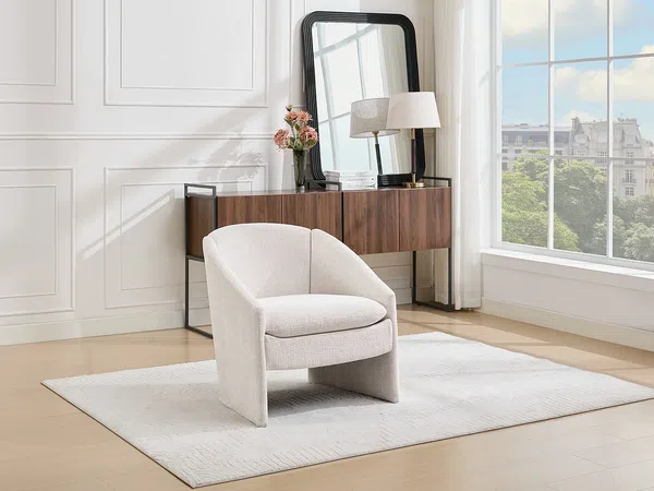 Vente-unique - TAROLO Sessel Stoff Beige - B 68 cm x H 73 cm x L 70 cm