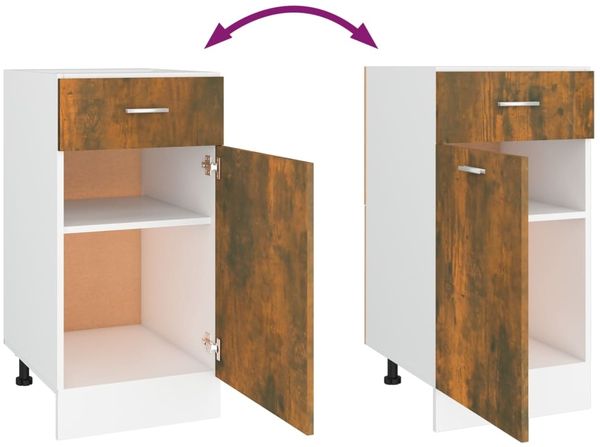 vidaXL Unterschrank mit Schublade Lyon Räuchereiche 40x46x81,5 cm 815570 Bild 7