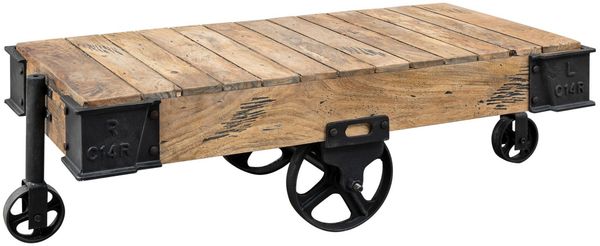 Couchtisch Mango 120x60x43 natur lackiert RAILWAY #160