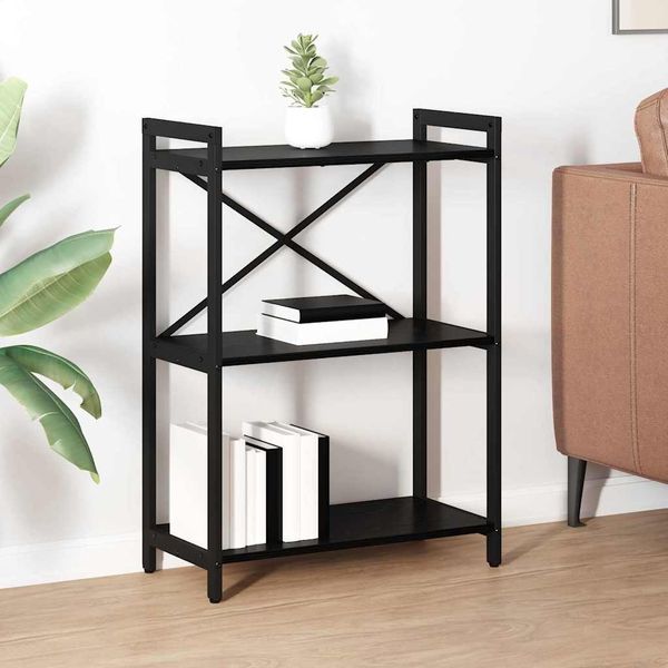 vidaXL Bücherregal Schwarz Eichen-Optik 60 x 30 x 85 cm Holzwerkstoff 868395