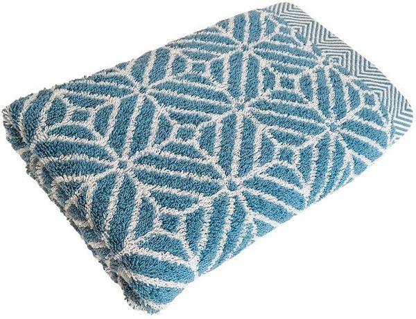 framsohn frottier Duschtuch Design Jaquard Raute Badetuch, Jacquard-Walkfrottier (1-St), mehrfarbig gewebtem Saum, hergestellt in Österreich Bild 2