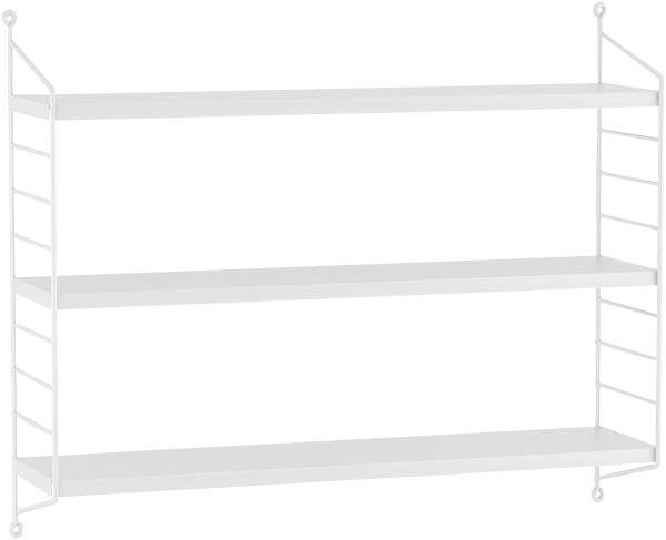 en.casa 'Strängnäs' Modulares Wandregal, Stahl weiß, 50 x 60 x 15 cm