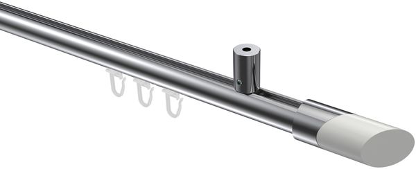 Innenlauf-Gardinenstangen-Set Sonius Verano 160 cm, 1-läufig, 20 mm Ø Chrom
