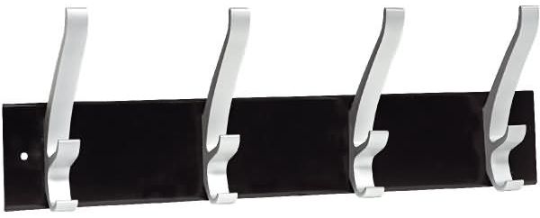 Unilux Garderobenhaken Cypres 4-fach schwarz/silber