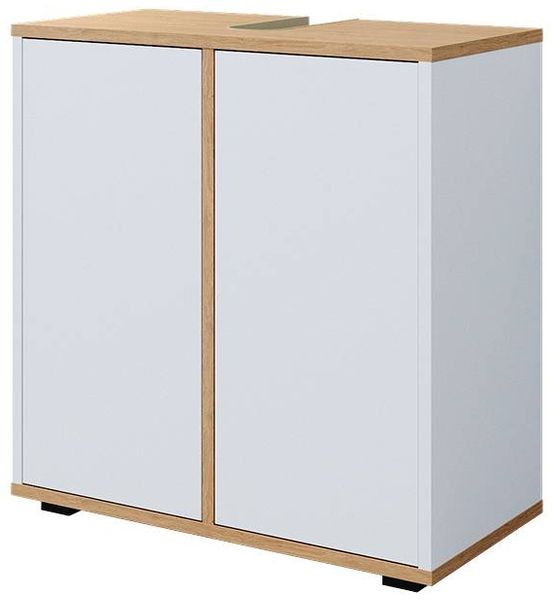 Waschbeckenunterschrank Didi Weiß/Artisan 60 x 62 cm mit 2 Türen Vicco