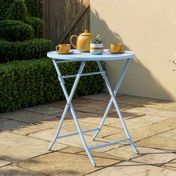 Klapptisch Sande Stahl 71xØ62 cm Himmelblau [en. casa]