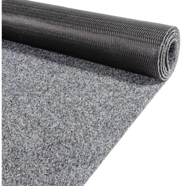 ANRO Läufer Teppichläufer POET Sauberlaufmatte Fußmatte Teppich Läufer, eckig, Höhe: 5 mm, Bodenläufer 100x80cm Meliert Grau Breite 80cm