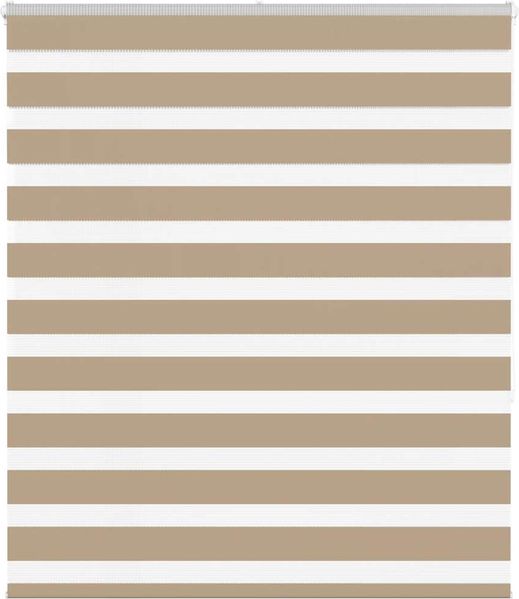 Doppelrollo Duo-Rollo Sandbraun 125x150 cm Stoffbreite 120,9 cm Polyester