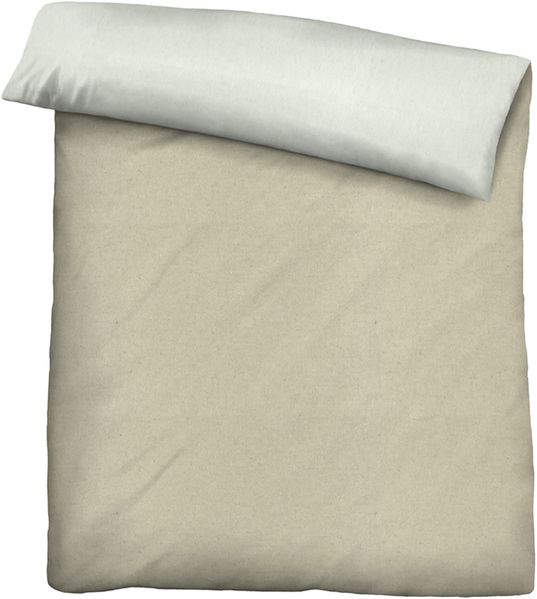 biberna Melange-Flanell Bettwäsche 0840500 MELANGE UNI, kitt, 1x 155x220 cm + 1x 80x80 cm
