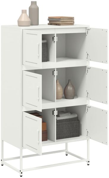 Sideboard, Kommode Weiß 68,5x38,5x123,5 cm Stahl j3303p Bild 5
