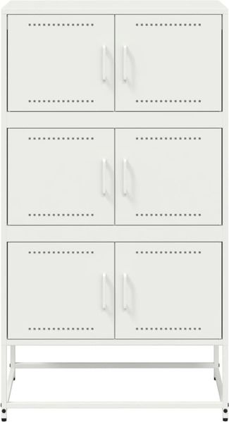 Sideboard, Kommode Weiß 68,5x38,5x123,5 cm Stahl j3303p Bild 6