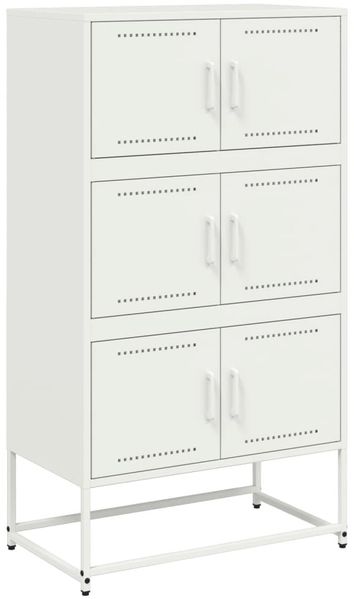 Sideboard, Kommode Weiß 68,5x38,5x123,5 cm Stahl j3303p