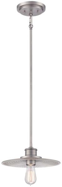 Pendelleuchte, Deckenlampe, Nickel, D 29,2 cm