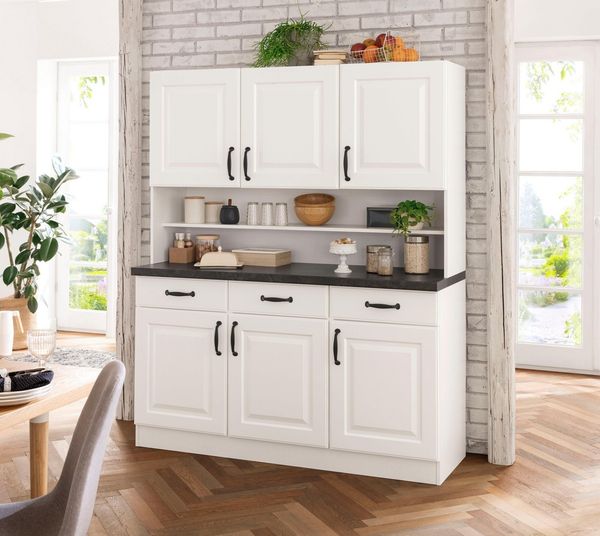 wiho Küchen Küchenbuffet Erla 150 cm breit mit Kassettenfront