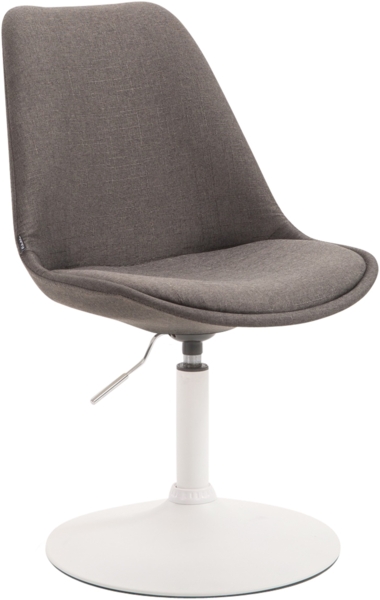 CLP Esszimmerstuhl Maverick Stoff drehbar und stufenlos verstellbar,dunkelgrau weiß