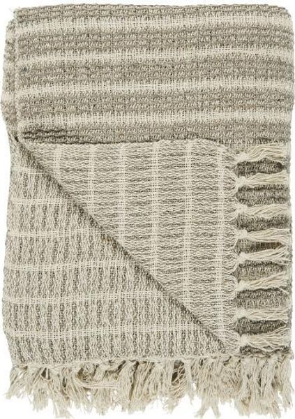 Plaid creme/Natur Streifenmuster