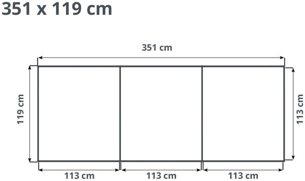 GFP Aluminium Hochbeet KINGSIZE DANIELA - 351 x 119 x 77 cm - Alu natur, Stecksystem, langlebig Bild 5