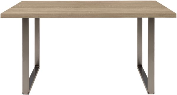 Esstisch >TABLES< in Sonoma Eiche Dekor, Metallfüße U-rohstahl - 140x74,7x90cm (BxHxT)