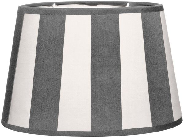 Brillibrum Lampenschirm Lampenschirm gestreift oval rund Streifenmuster E27 E14