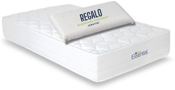 Matnature Essential Viskoelastische Matratze, HR-Kern (High Resilience), verdichtet, wendbar, für Sommer und Winter, Höhe 24 cm, Geschenk Viscomat (105x200 cm)