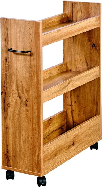 KESPER® Küchenregal Nischenregal, FSC, 1-tlg, mit 3 Abstellflächen und 4 Rädern, davon 2 mit Bremse