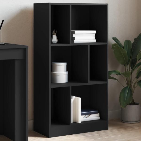 vidaXL Bücherregal Schwarz 57x28,5x107,5 cm Holzwerkstoff 848004