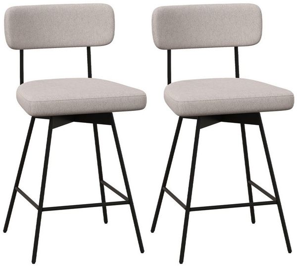 COSTWAY Esszimmerstuhl, 2er Set, Polsterstuhl, mit Lehne, gepolstert