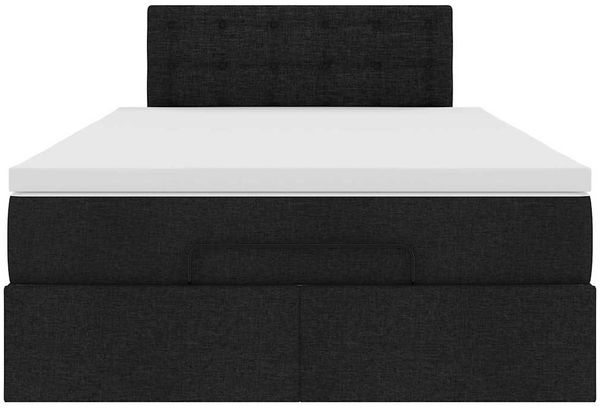 vidaXL Ottoman-Bett mit Matratze Schwarz 120x200 cm Stoff 3311617 Bild 7