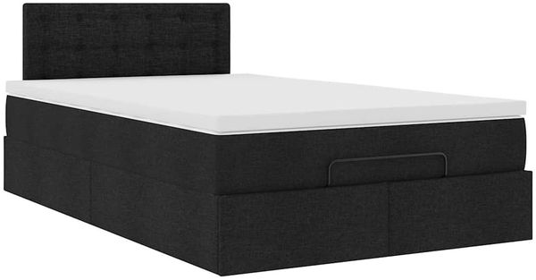 vidaXL Ottoman-Bett mit Matratze Schwarz 120x200 cm Stoff 3311617 Bild 6