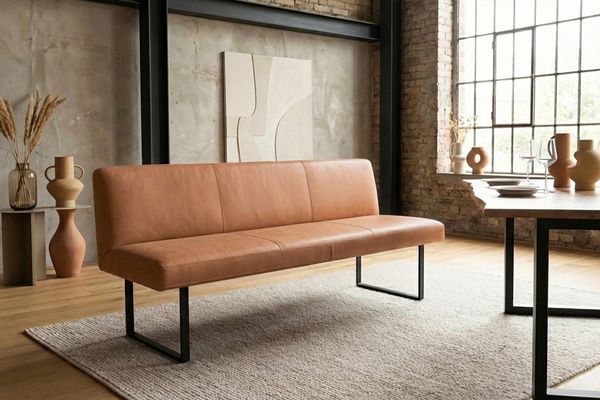KAWOLA Esszimmerbank ELEEN Leder cognac 243cm 85 x 69 x 243 cm