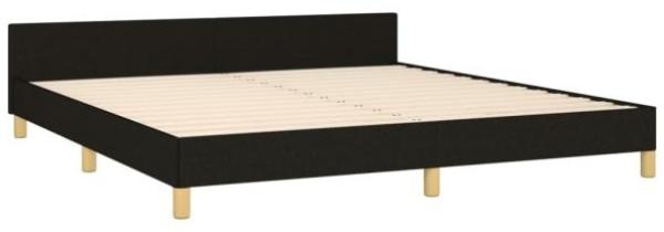 Bettgestell mit Kopfteil Schwarz 160x200 cm Stoff [3125067] Bild 5