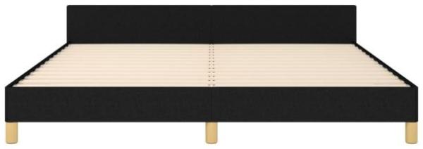 Bettgestell mit Kopfteil Schwarz 160x200 cm Stoff [3125067] Bild 6