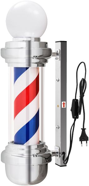 Barberpub Barber-Pole Barbierstab mit LED-Kugelleuchte drehbar Saloneinrichtung L018B Bild 2