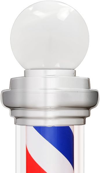Barberpub Barber-Pole Barbierstab mit LED-Kugelleuchte drehbar Saloneinrichtung L018B Bild 4