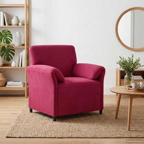 vidaXL 1-Sitzer Sofa Weinrot 88 x 83 x 95 cm Samt 42033930