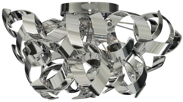 Halbbündige Deckenleuchte, Chrom, 45 cm, CURLS