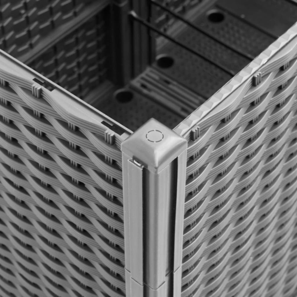 vidaXL Pflanzkübel mit Rankgitter Hellgrau 160x160x140 cm PP 367882 Bild 6